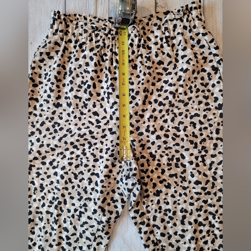 Ann Taylor •Size Medium• Leopard Tan Print High Waisted Pull On Pants w/ pockets - Picture 10 of 12